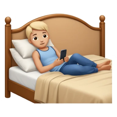 relaxing on bed sticker