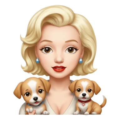 Marilyn Monroe, with dog sticker