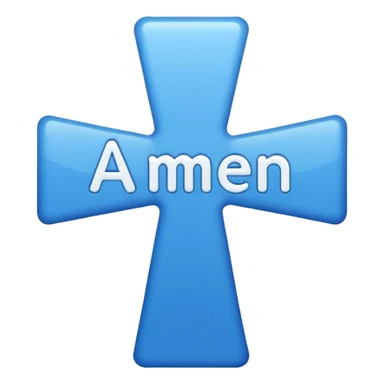 blue word "amen" simple font sticker