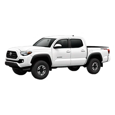 2016 White Toyota Tacoma TRD sticker