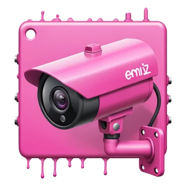 Security Camera pink with graffity sticker
