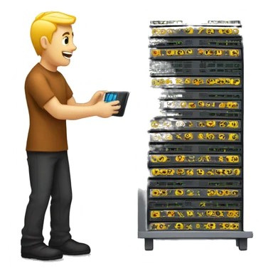 server rack sending an http request sticker