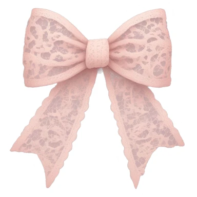 pale pink lace bow  sticker