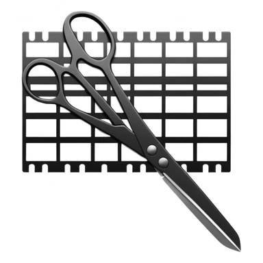film strip with scissors cutting it sticker