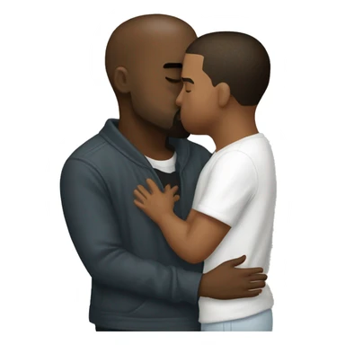 kanye west kissing kanye west sticker
