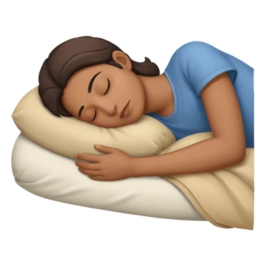 person sleeping on their side sticker