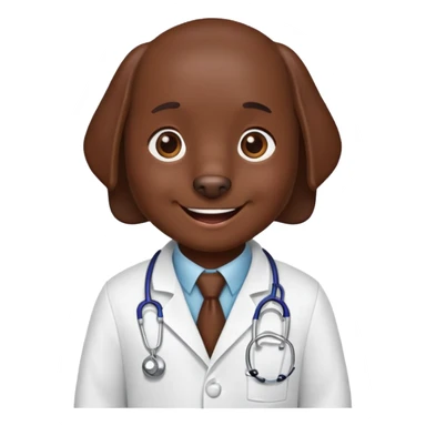 Chocolate lab doctor sticker