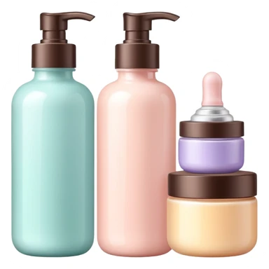 Skin care with pastel colors sticker