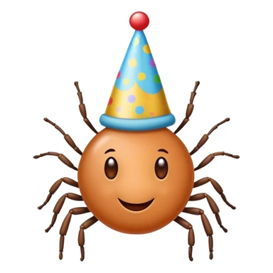 A tick wearing a birthday hat  sticker