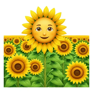 Sunflower field sticker
