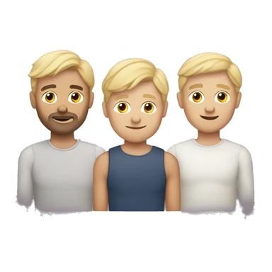 Gay male Scandinavian throuple sticker