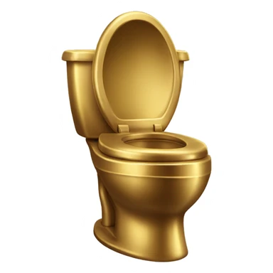 make me a golden toilet with a skibidi head peeking out of it sticker
