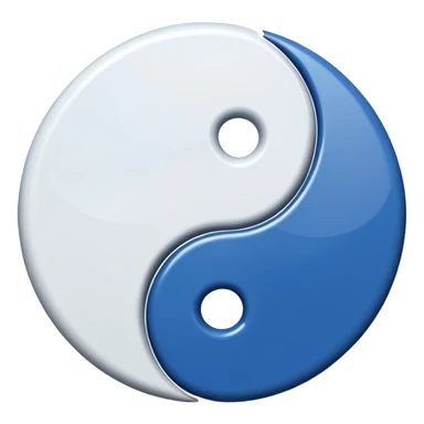 blue ying yang sticker