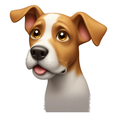 dog face blowing a kiss sticker