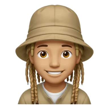 dreadlocks Street artist with bucket hat sticker