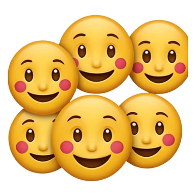 Emoji  rond  qui rougis  parce qu’il est timide. Pas de sourire  sticker