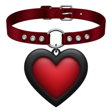 goth themed heart with a dark velvet choker sticker