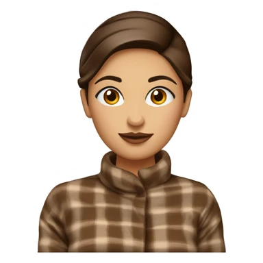 Femme métisse avec chignon yeux marron foncé buvant un chocolat sous un plaid  sticker