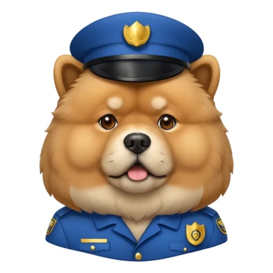 Chow Chow dog as a security guard sticker