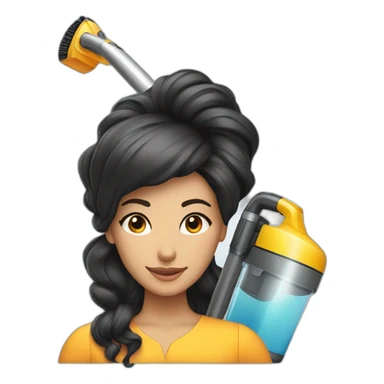 a Moroccan curvyhair do the housework vacuum cleaner sticker