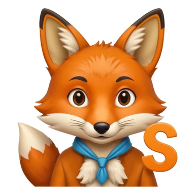 a fox HOLDING a yes sign sticker