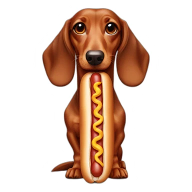 Dachshund dog that is a hot dog sticker