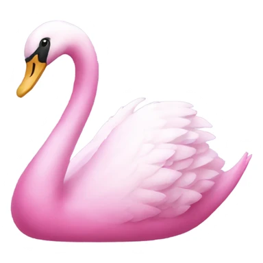 Pink swan sticker