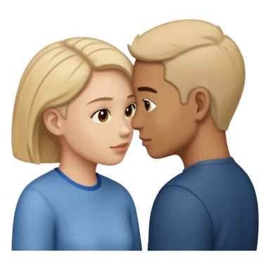  Indifference - 2 people pointed away from each other with their backs facing the other sticker