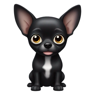 Black chihuahua  sticker