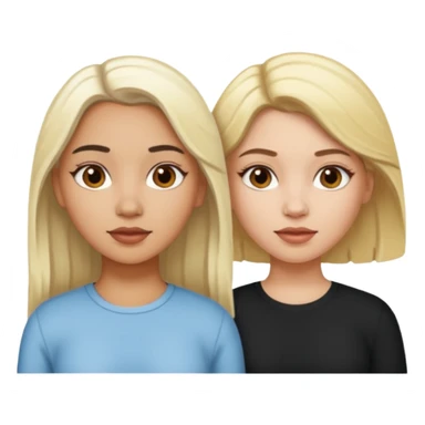 latina girl white girl with bleached hair sticker