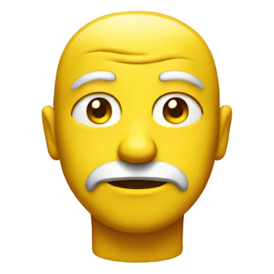 Yellow man with smug face sticker