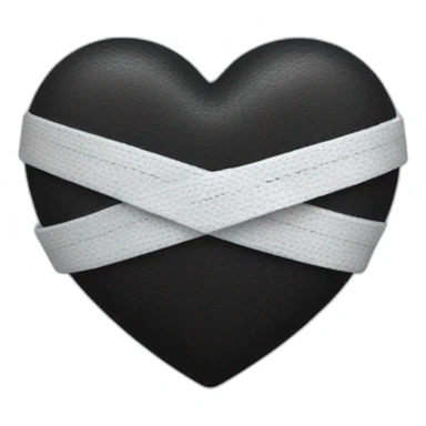 Black heart bandage sticker