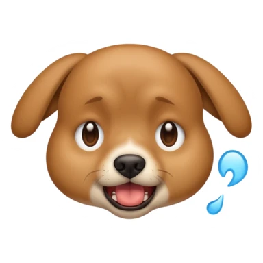 animal crying with shout, full dogy sticker