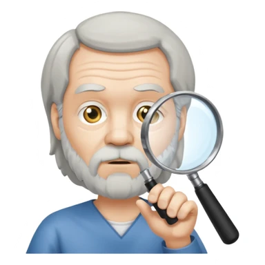 Sócrates mirando con una lupa  sticker