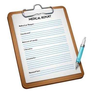 Medical report sticker