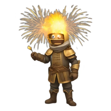 medieval Pyrotechnician seeing some fireworks go off sticker