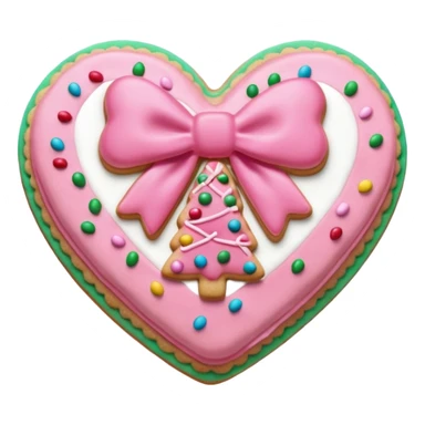 Coquette Christmas cookie sticker