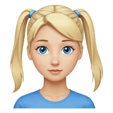 👱🏻‍♀️ i need an image like this with blone hair in a pony tail sticker