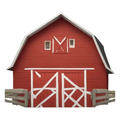 simple red barn sticker