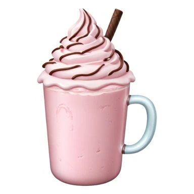Pastel Pink Frozen Cream Hot Chocolate  sticker