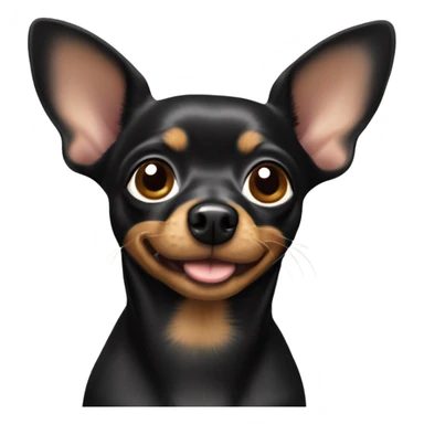 Black chihuahua wiener dog mix  sticker