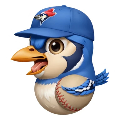 bluejay screaming mad with  toronto blue jays baseball hat sticker