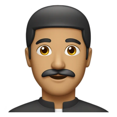 muslim man with mustache sticker