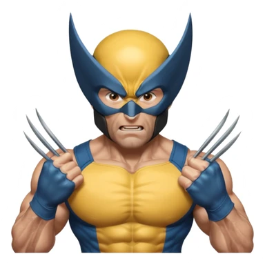 wolverine marvel superhero full mask headshot sticker