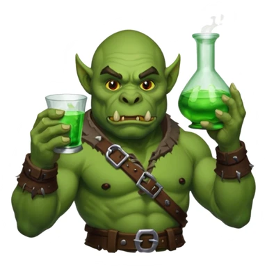 create a dnd style orc.png for units that drank an invisibility potion using 48x48 pixels size sticker