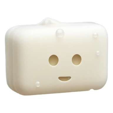  white bar of soap with bubbles sticker