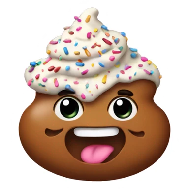 poo with sprinkles sticker