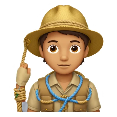 Boy + rope,Jungle Explorers. sticker