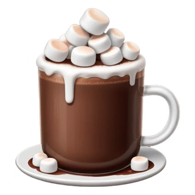 hot chocolate with marshmallows sticker