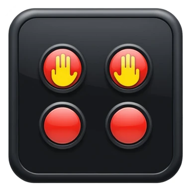 switch on button in black sticker